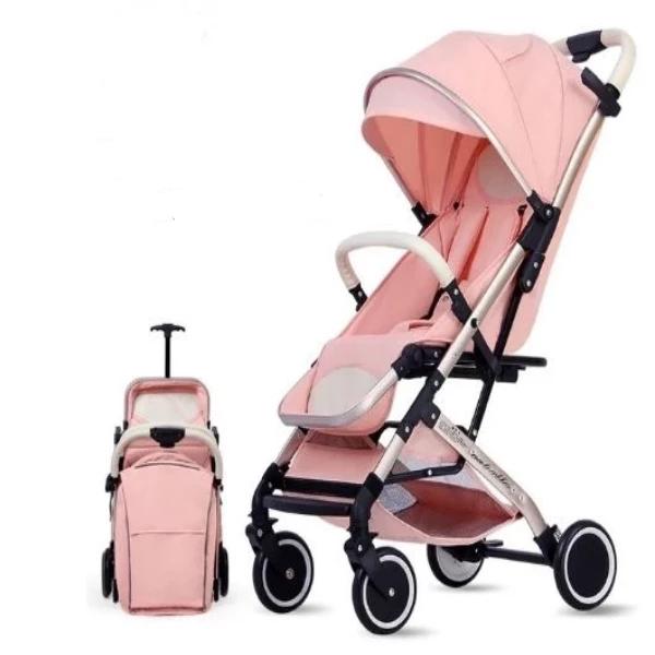 pink and grey travel systems